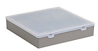 Wham Storage Ultra-strong Upcycled soft grey Medium Plastic Storage divider box & Lid