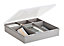 Wham Storage Ultra-strong Upcycled soft grey Medium Plastic Storage divider box & Lid