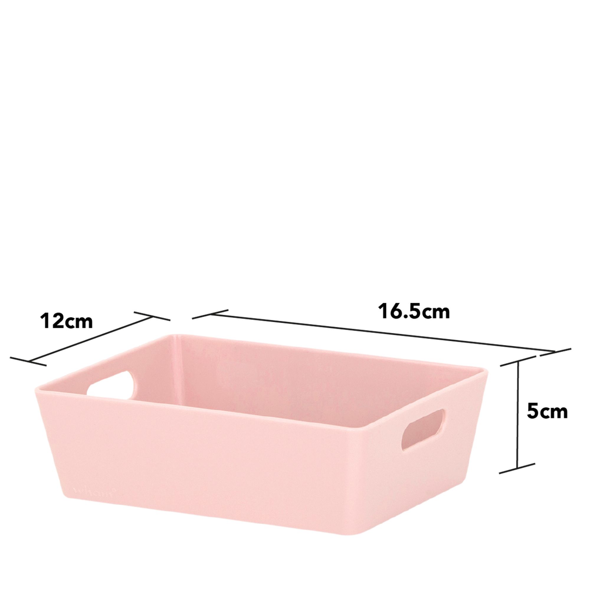 Wham Studio 3.01 Blush Plastic Nestable Storage basket (H)5cm (W)12cm