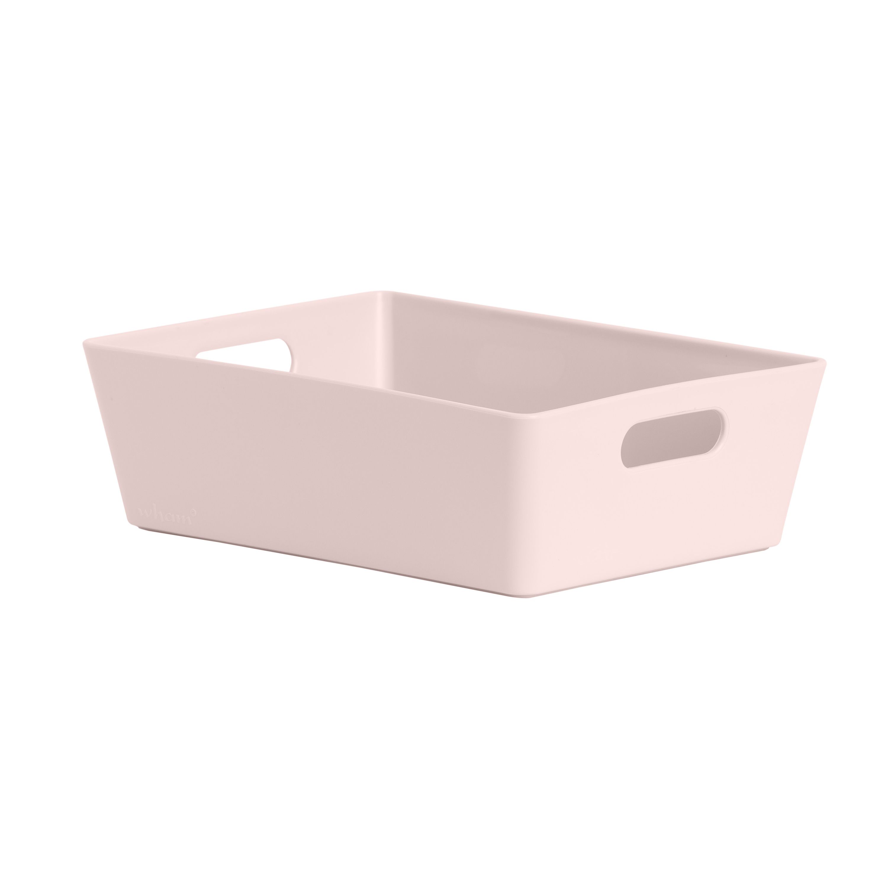 Wham Studio Gloss light pink Plastic Nestable Storage basket (H)5cm (W)12cm (D)12cm