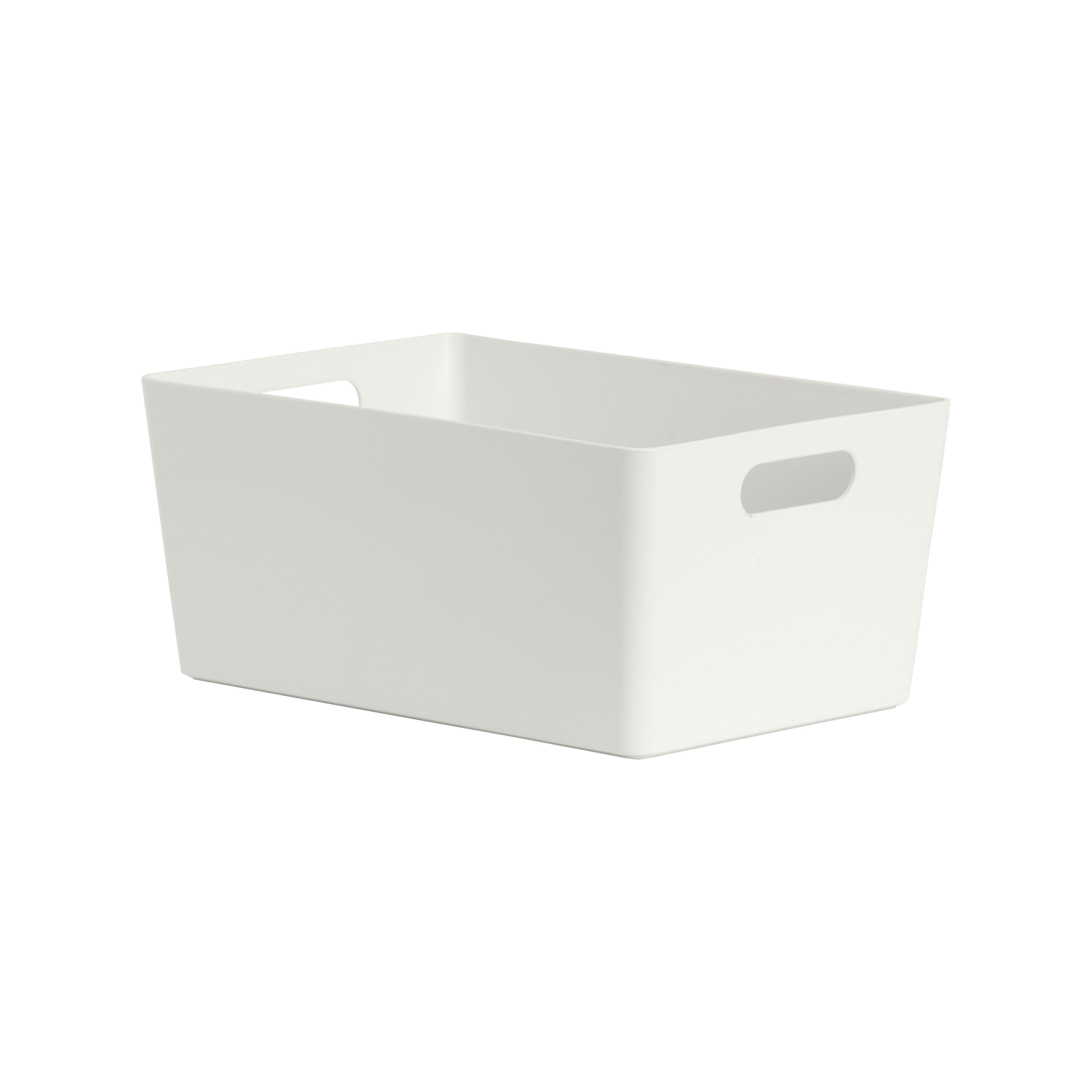 Wham Studio Gloss white Plastic Nestable Storage basket (H)11cm (W)17cm (D)17cm