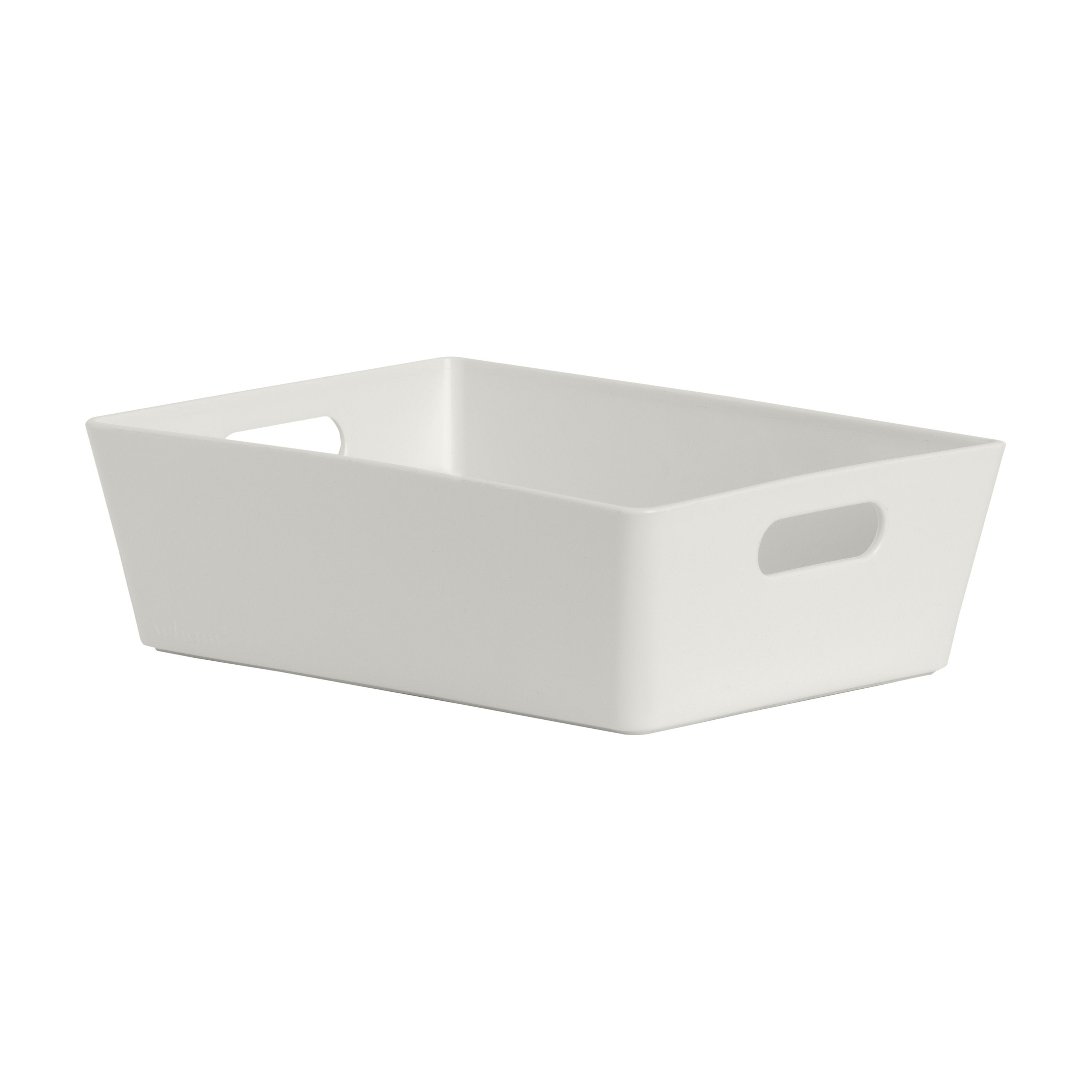 Wham Studio Gloss white Plastic Nestable Storage basket (H)5cm (W)12cm (D)12cm Price Comparisons | Compare The Build