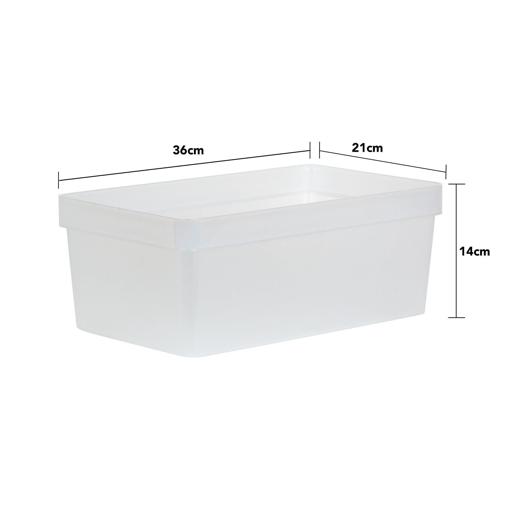 Wham Studio Stack Matt clear 0 tier Stackable Shoe storage box (H)150mm (W)215mm