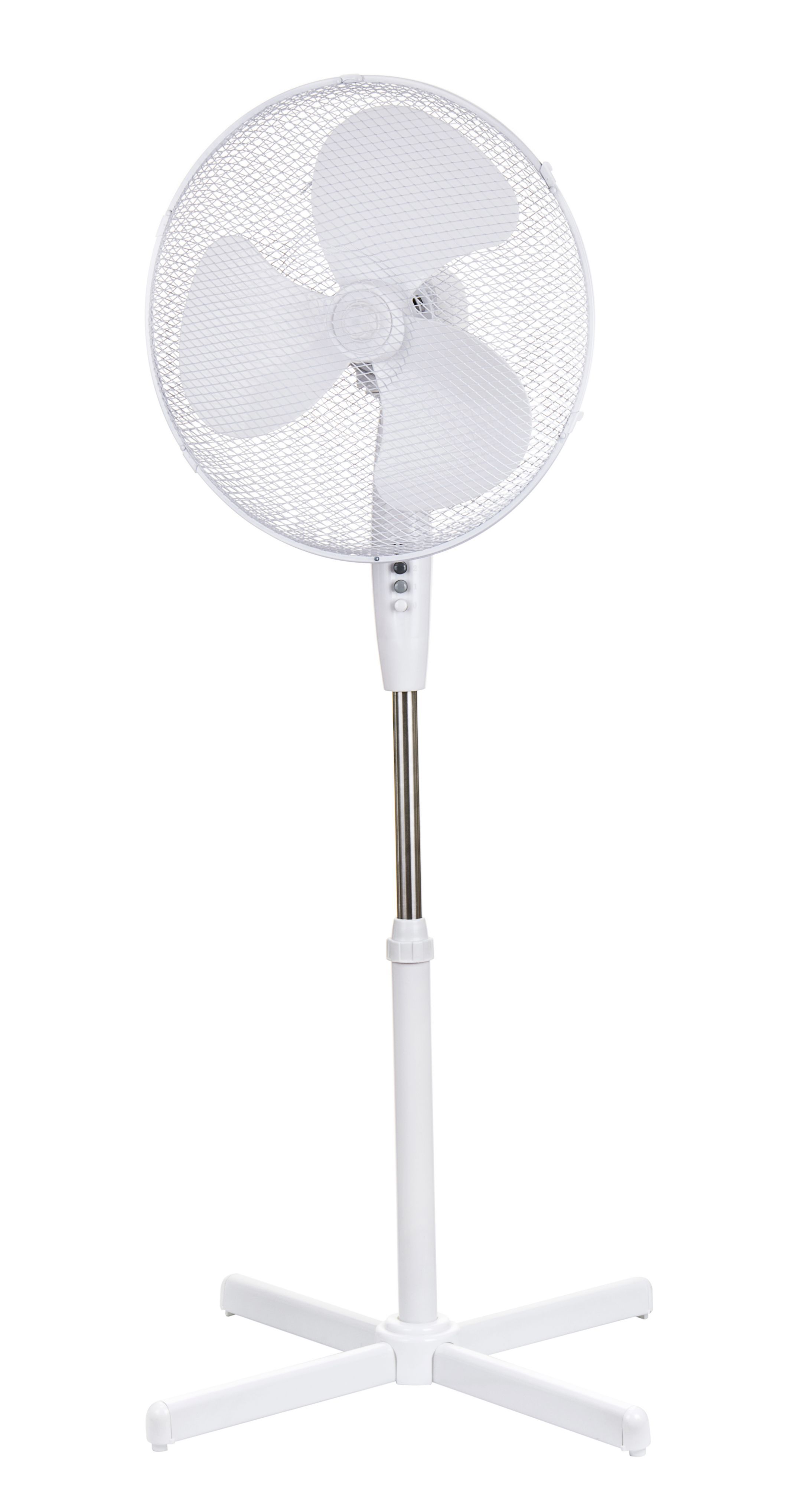 White 16" 40W Pedestal fan