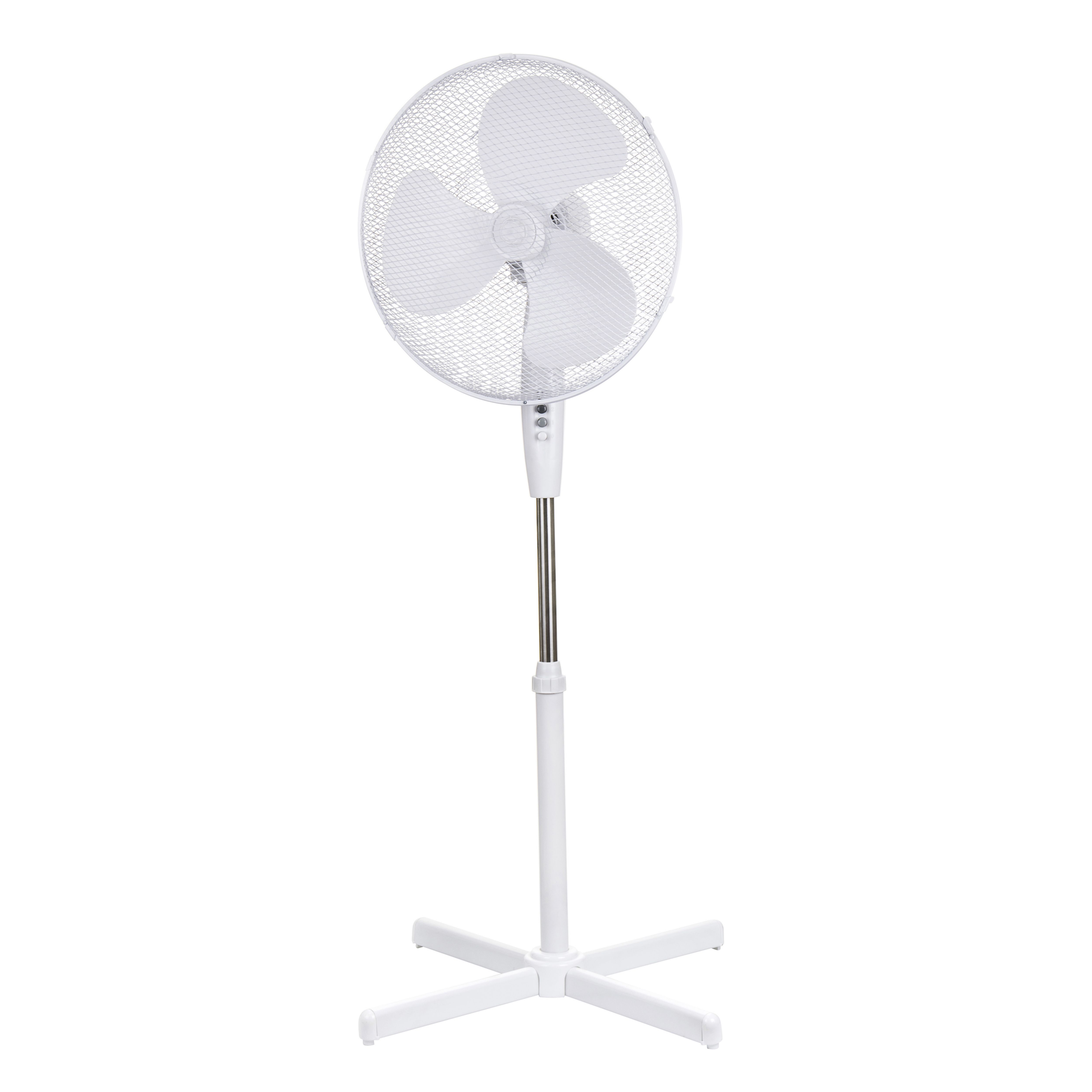 White 16" 40W Pedestal fan