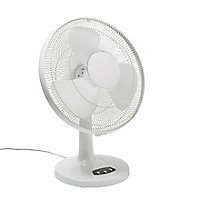 White 16" 55W Desk fan