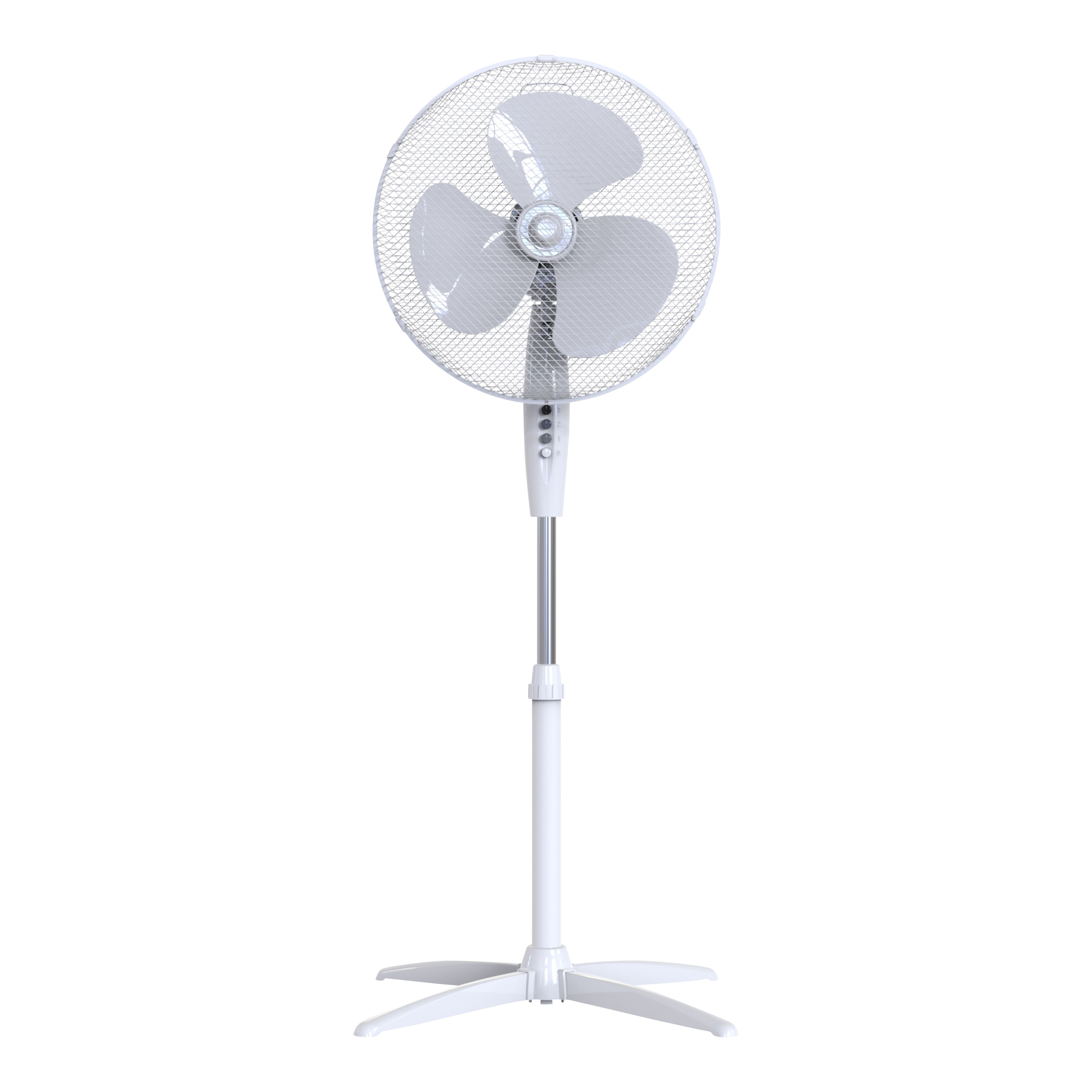 White 16" Cooling Pedestal fan