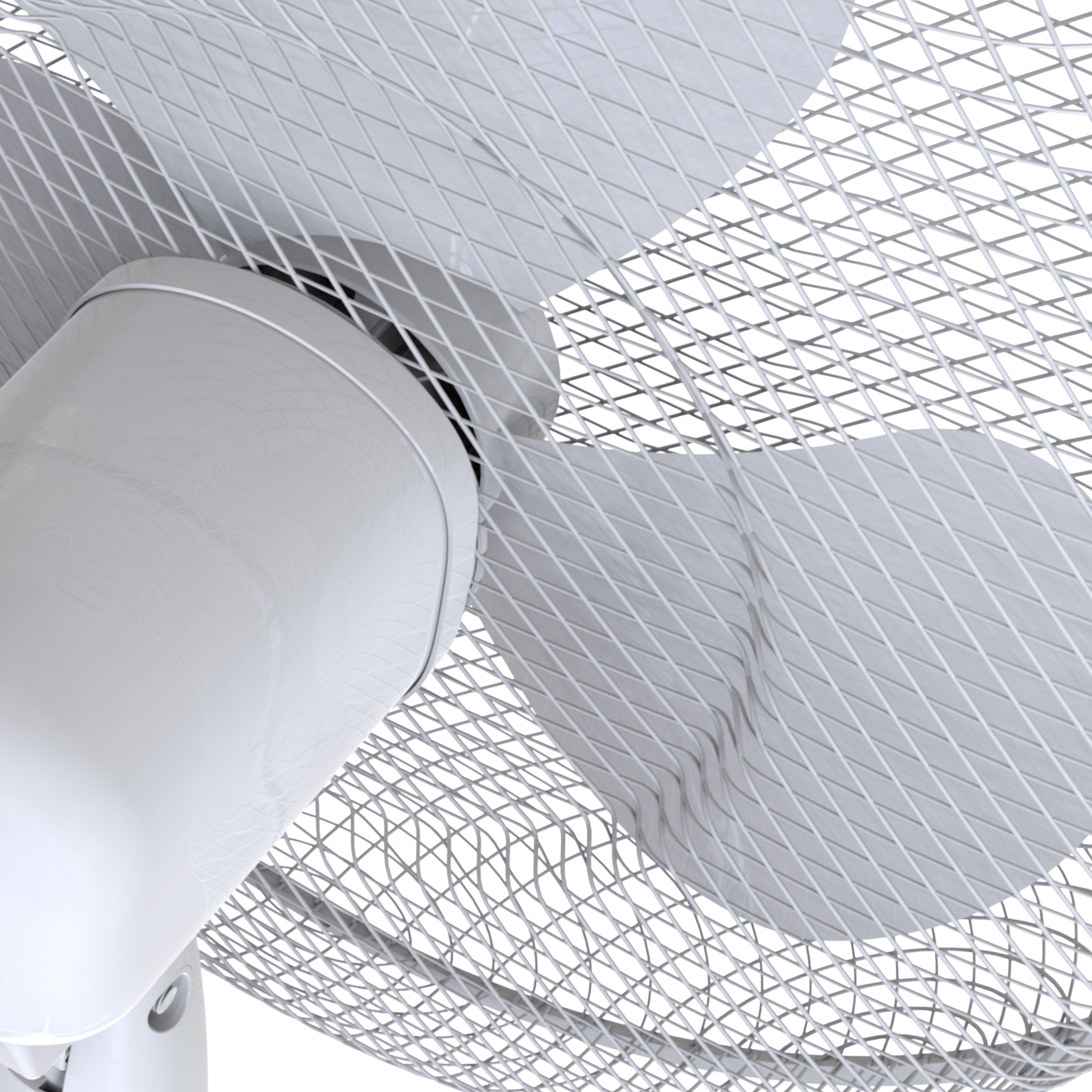 White 16" Cooling Pedestal fan