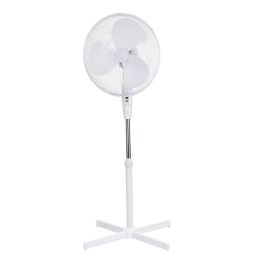 White 16" Pedestal fan