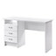 White 3 drawer Desk (H)726mm (W)1201mm (D)481mm
