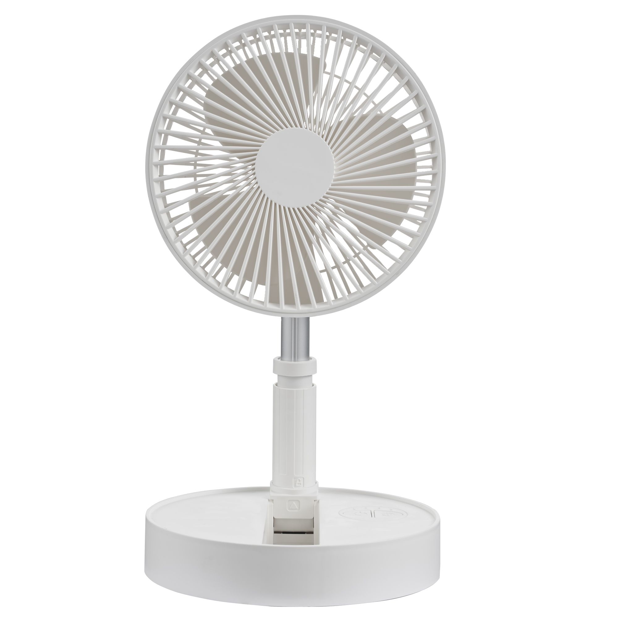 White 6" Foldable Rechargeable Fan