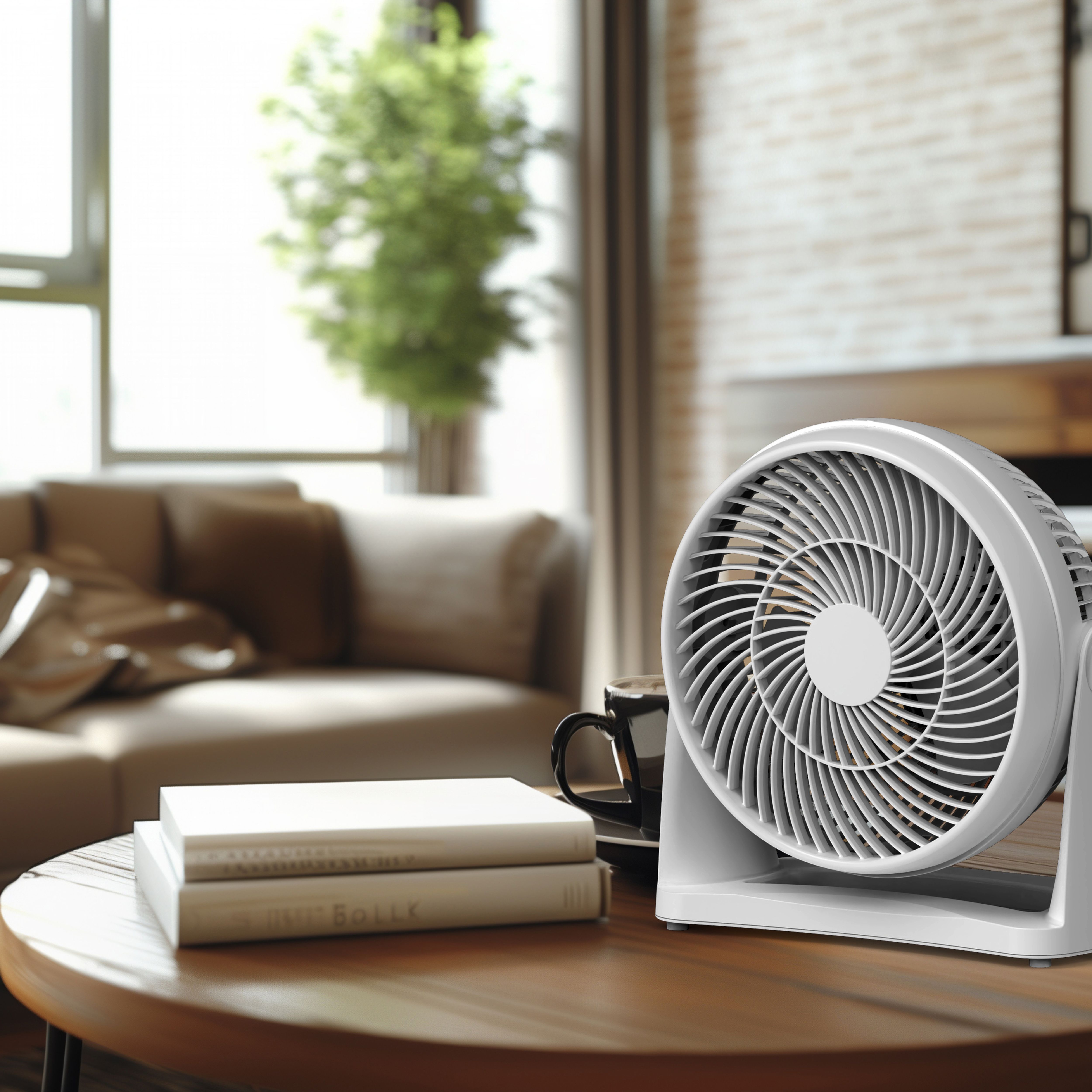 White 7" 21W Desk fan