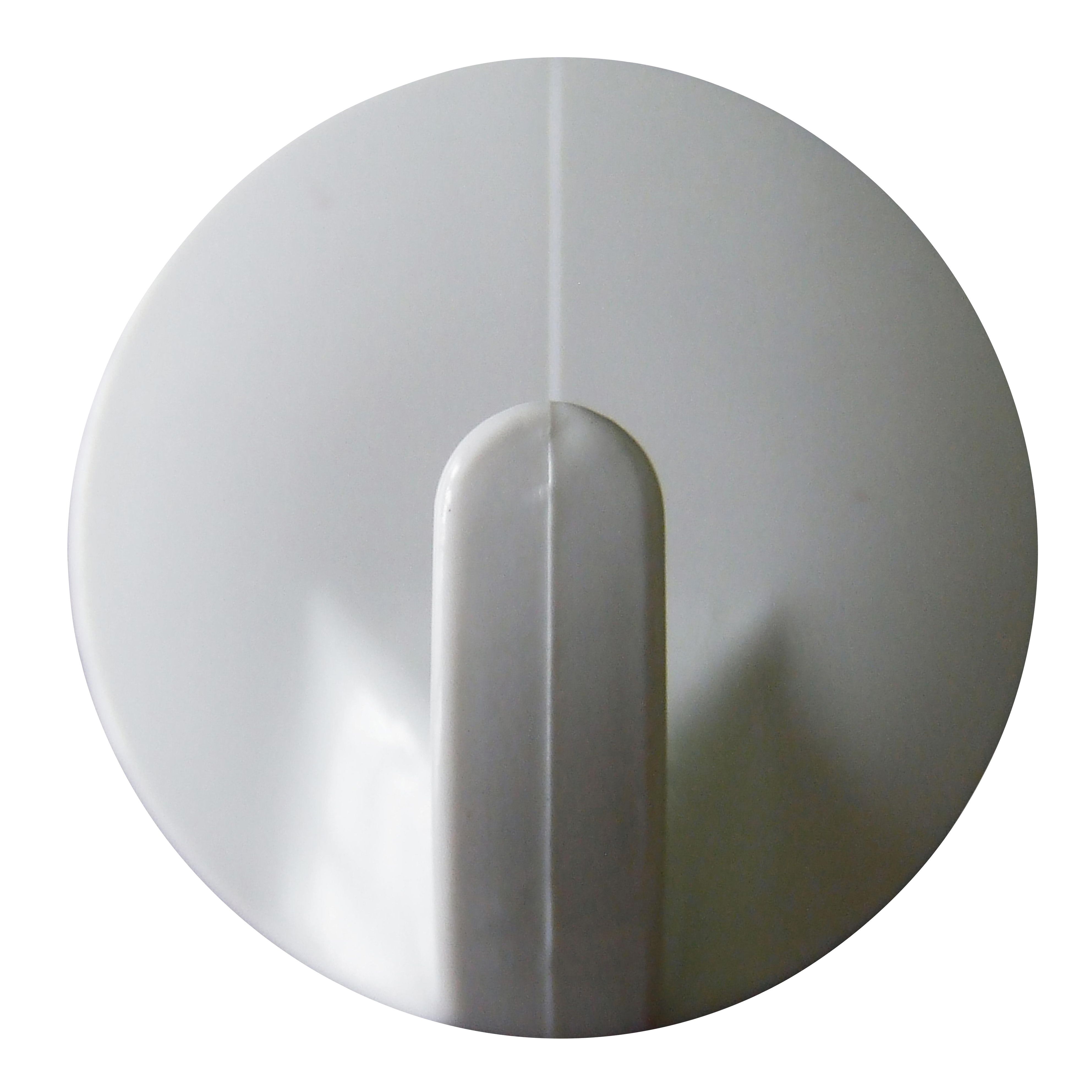 White ABS plastic Medium Hook (Holds)0.5kg, Pack of 2