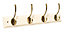 White Brass effect Hook rail (H)15mm
