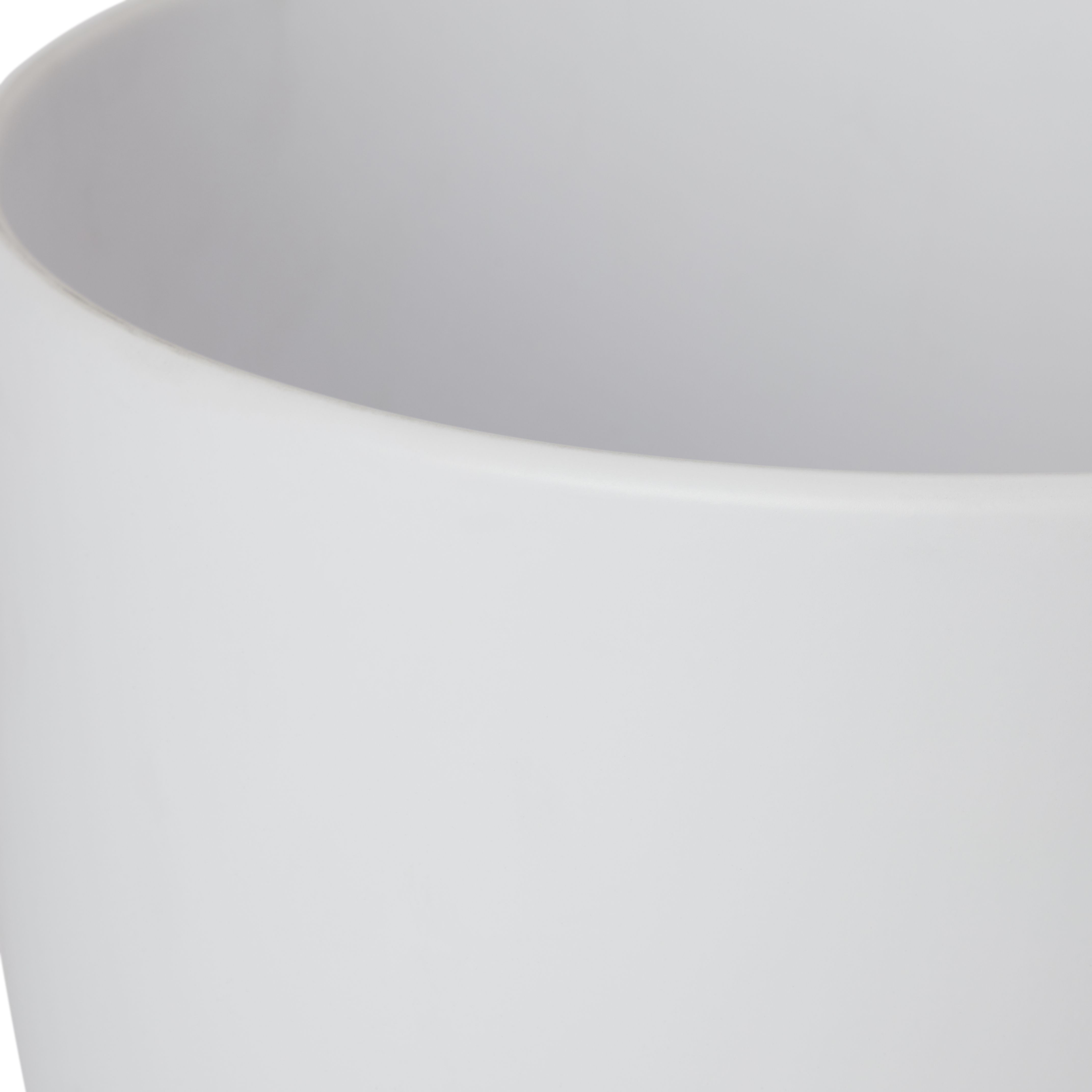White Ceramic Circular Plant pot (Dia)16.2cm