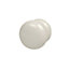 White Ceramic Porcelain effect Cabinet Knob (Dia)35mm