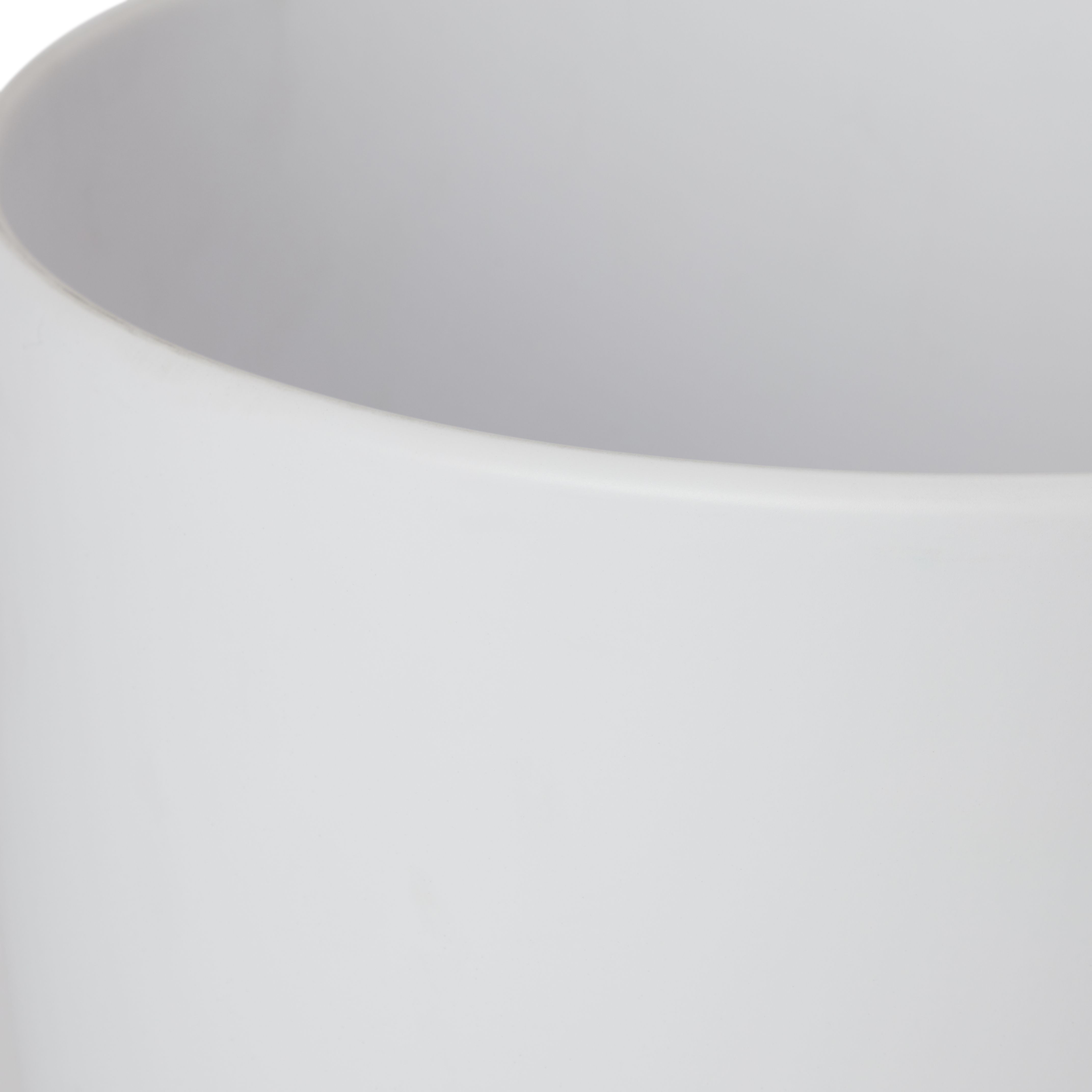 White Ceramic Round Plant pot (Dia)14.4cm