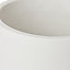 White Concrete Cylindrical Plant pot (Dia)20.5cm