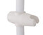 White Curved Shower riser rail, 75cm