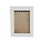 White Flat Single Picture frame (H)13.6cm x (W)18.6cm