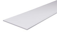 White Fully edged Chipboard Furniture board, (L)1.2m (W)300mm (T)18mm