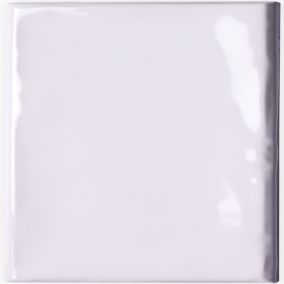 White Gloss Ceramic Wall Tile, Pack of 54, (L)245mm (W)75mm