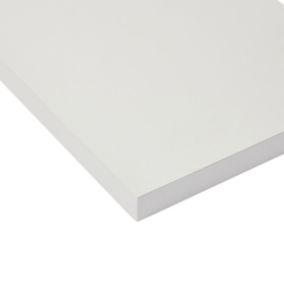 White Gloss Fully edged Furniture panel, (L)1.2m (W)400mm (T)18mm
