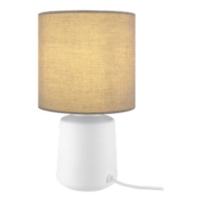 White & Grey Ceramic LED Table lamp