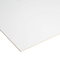 White Hardboard (L)1.22m (W)0.61m (T)3mm 2120g
