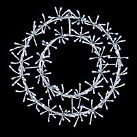 White LED White Wreath starburst Silhouette (H) 600mm