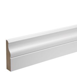 White MDF Ogee Architrave (L)2.18m (W)69mm (T)18mm