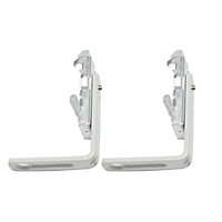 White Metal Curtain pole bracket, Pack of 2