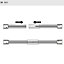 White Metal Curtain track joining piece (L)60mm