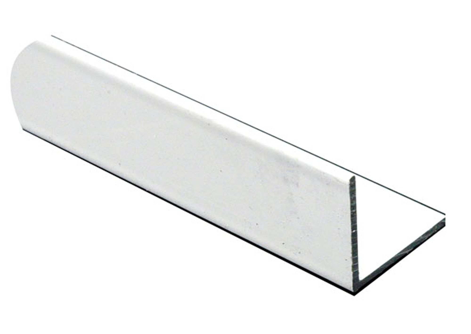 White Painted Aluminium Equal L-shaped Angle profile, (L)1m (W)20mm