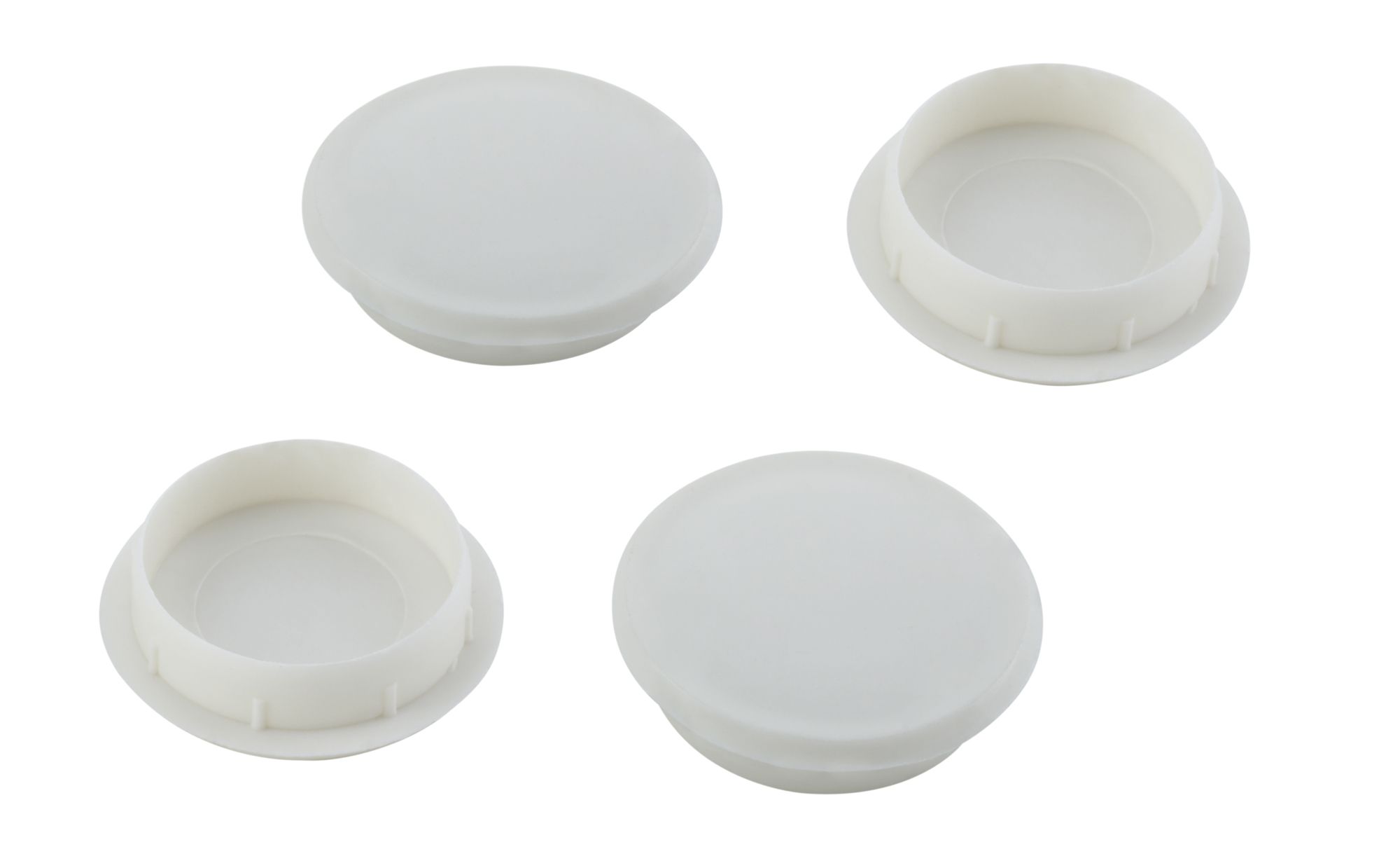 White sale plastic caps