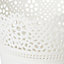 White Plastic Lace Circular Plant pot (Dia)13.7cm