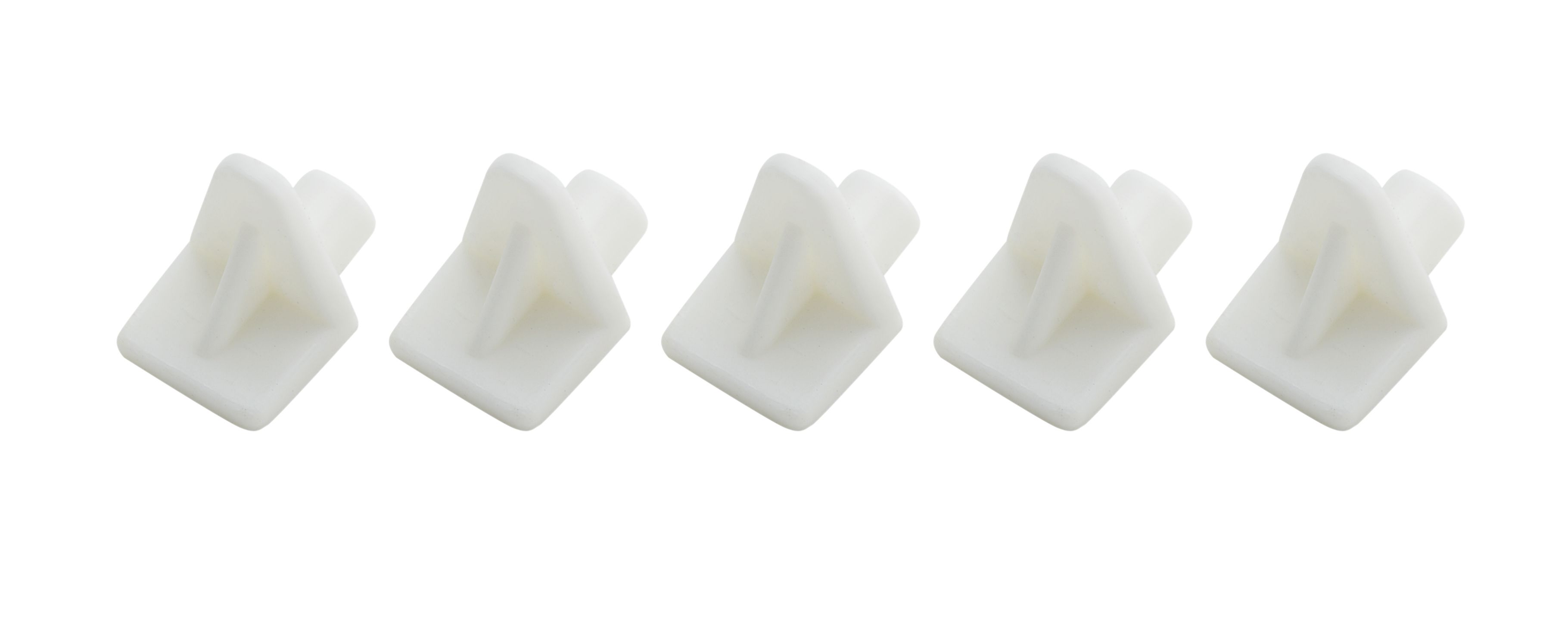 White Plastic Shelf support (L)14mm, Pack of 20