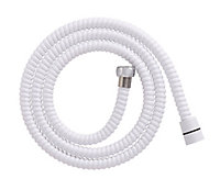 White Polyvinyl chloride (PVC) Shower hose, (L)1.5m