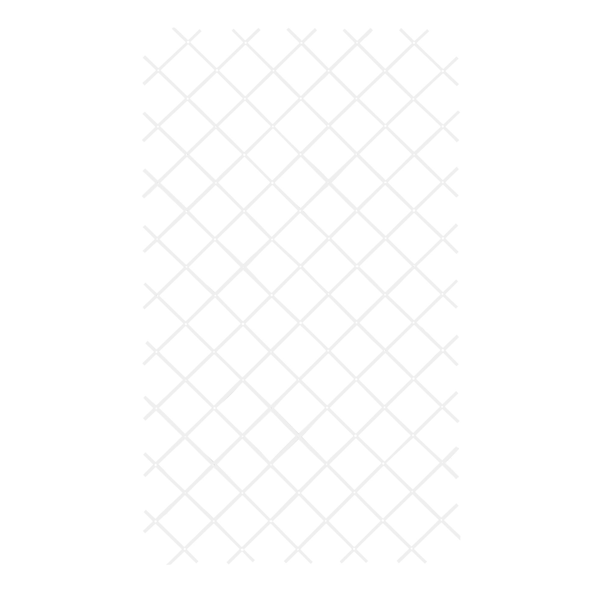 White Polyvinyl chloride (PVC) Trellis (W)200cm x (H)100cm