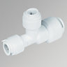 White Push-fit Reducing Pipe tee (Dia)15mm x 10mm x 10mm