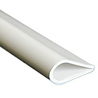 White PVC Angle profile, (L)1m (W)15mm