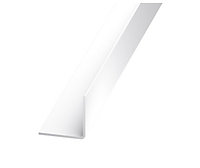 White PVC Equal L-shaped Angle profile, (L)1.3m (W)30mm