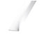 White PVC Equal L-shaped Angle profile, (L)2.5m (W)20mm