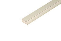 White PVC L-shaped Finishing profile, (L)1m (W)14mm