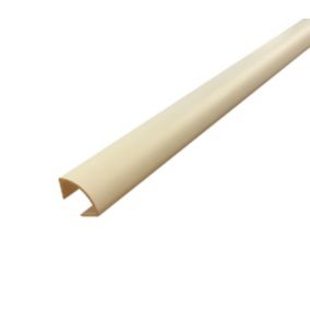 White PVC Quadrant Moulding (L)2.4m (W)18mm (T)18mm