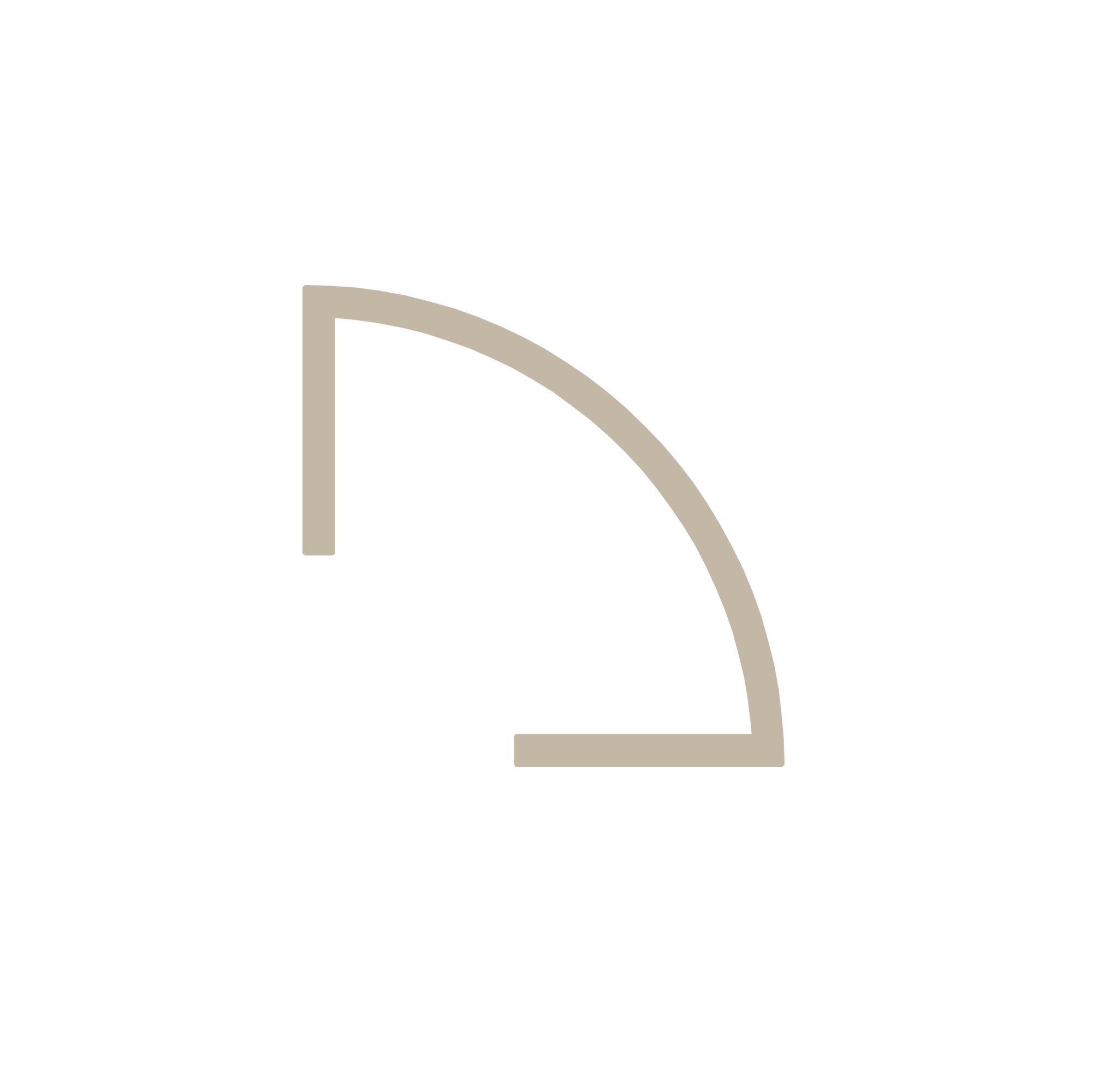White PVC Quadrant Moulding (L)2.4m (W)18mm (T)18mm