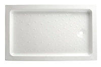 White Rectangular Shower tray (L)120cm (W)76cm (H)9.5cm