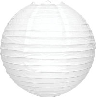 White Ribbed ball Light shade (D)350mm