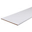 White Semi edged Chipboard Furniture board, (L)2.5m (W)150mm (T)16mm