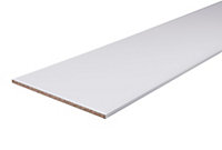 White Semi edged Chipboard Furniture board, (L)2m (W)300mm (T)16mm